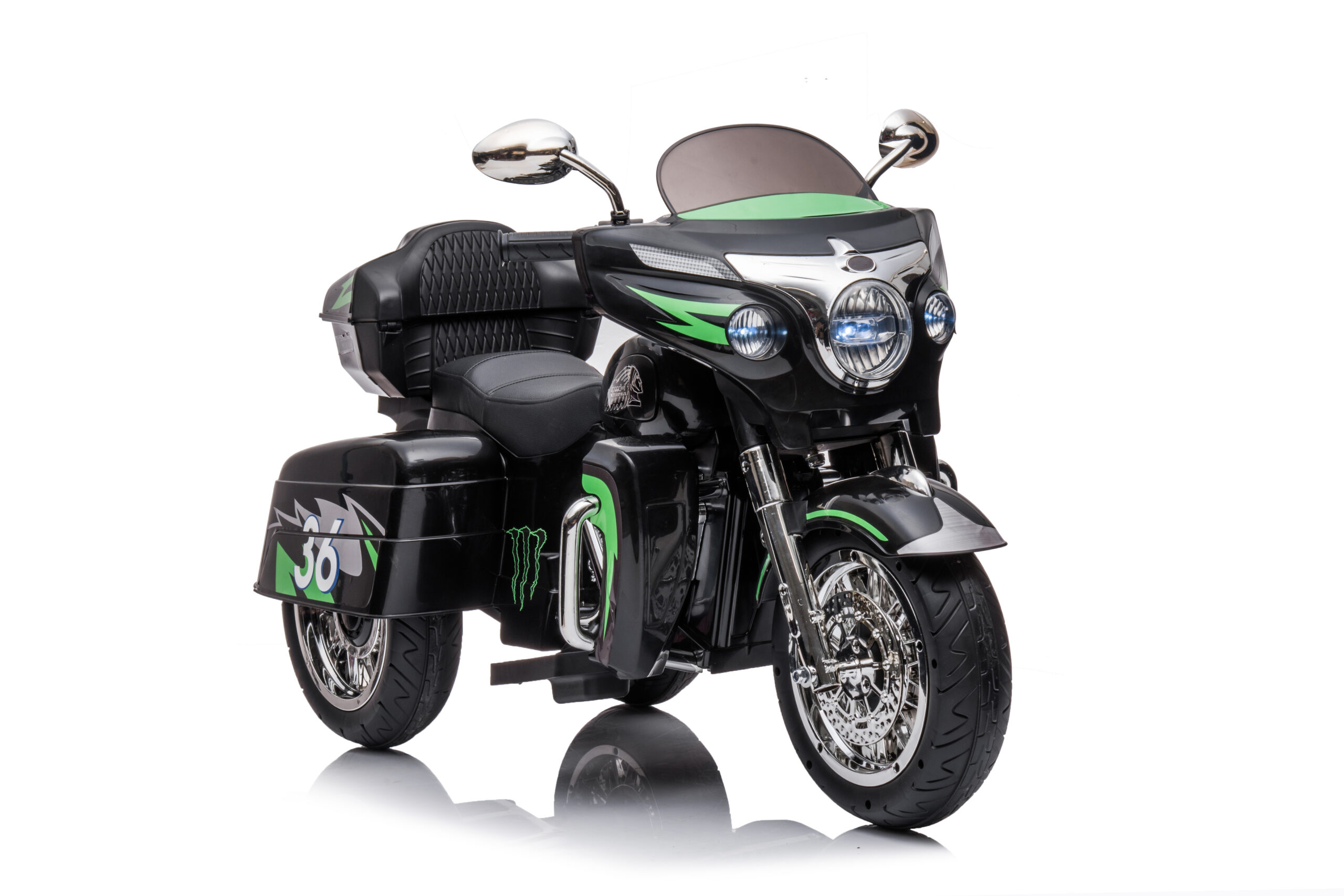 Трицикл Harley-Davidson YHK 9691 (черно-зеленый)