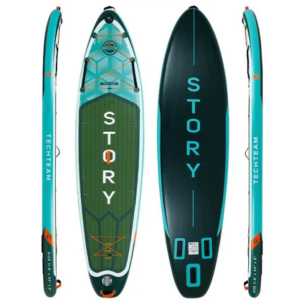 SUP-доска Tech Team Story, изумрудный